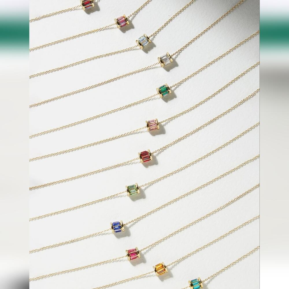 Bauble Bar Necklace, Gold tone, Birthstone / Birthmonth